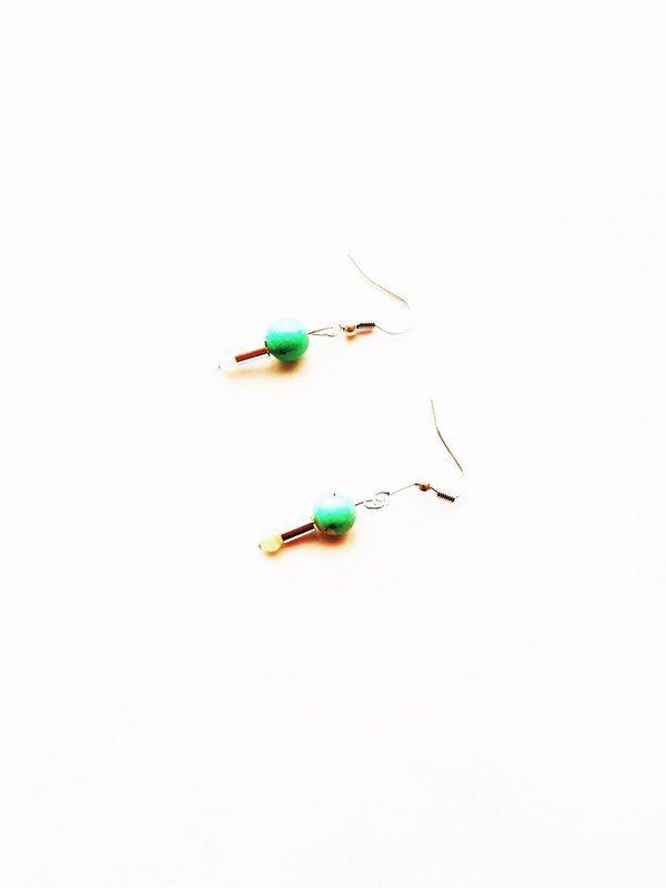 Ohrringe aus Natursteinen Jade – ESO 1018