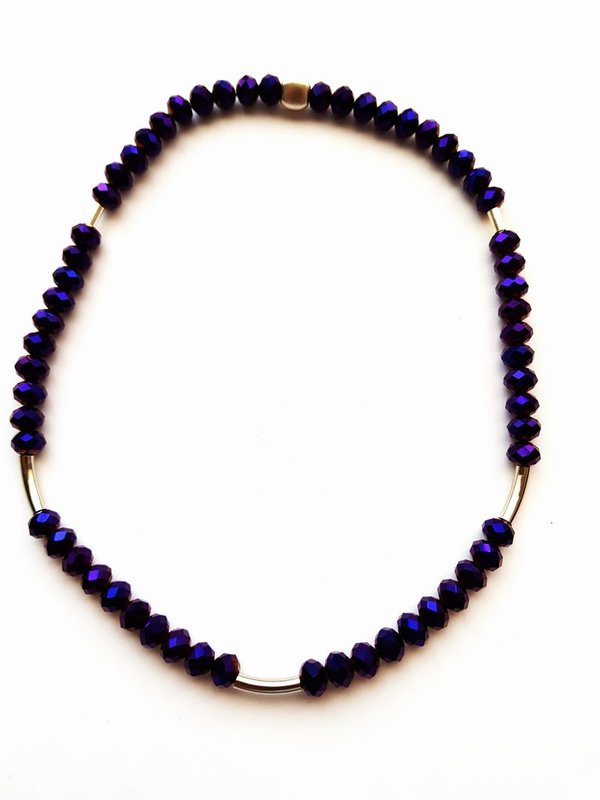 Halskette aus Glasschliffperlen - MSK 1067